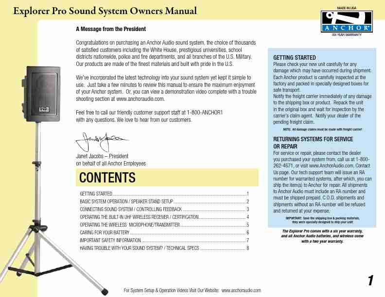 Anchor Audio Stereo System Explorer Dual Basic Pack-page_pdf